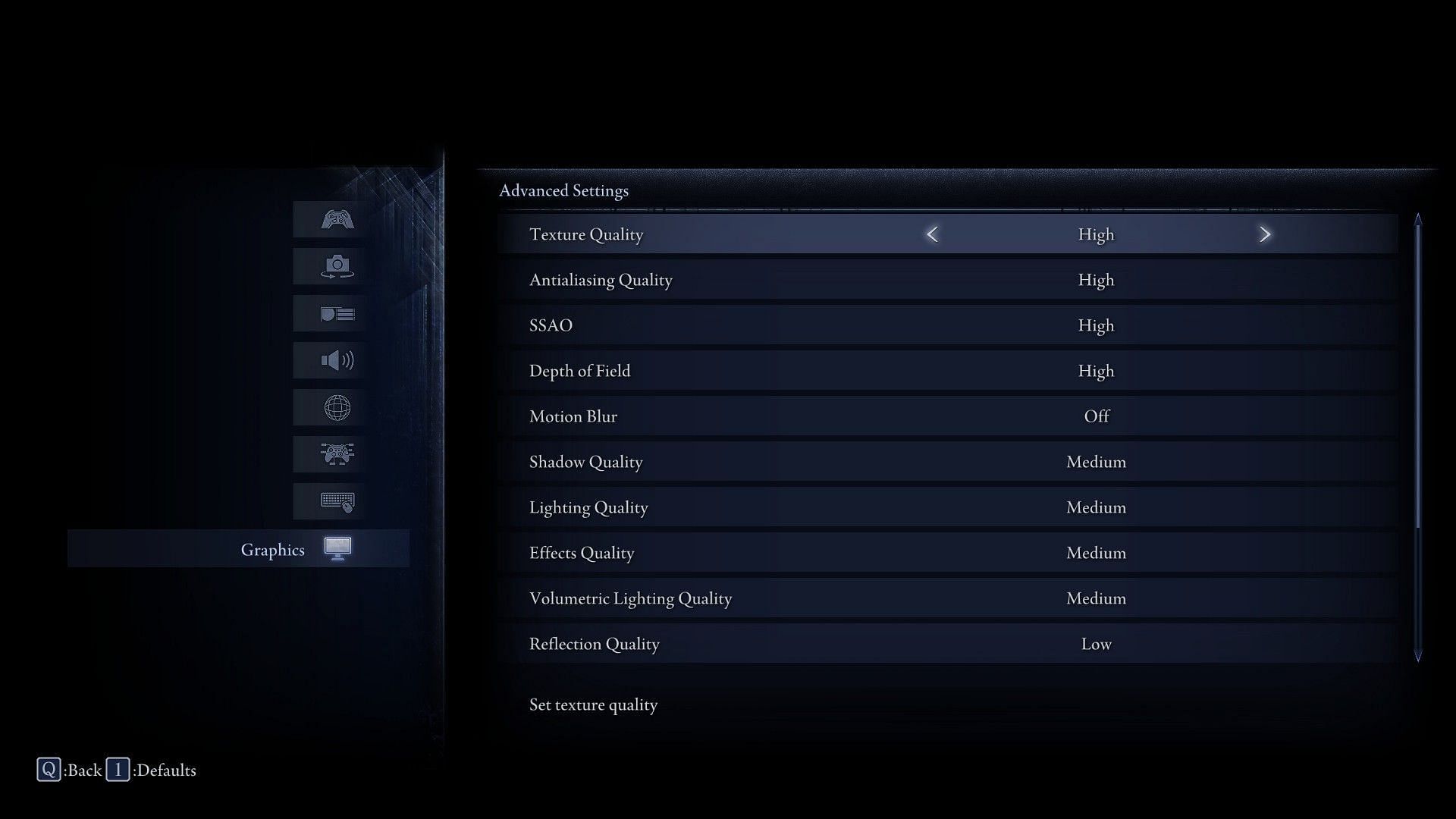 Elden Ring: Nightreign PC Settings (Image via FromSoftware)